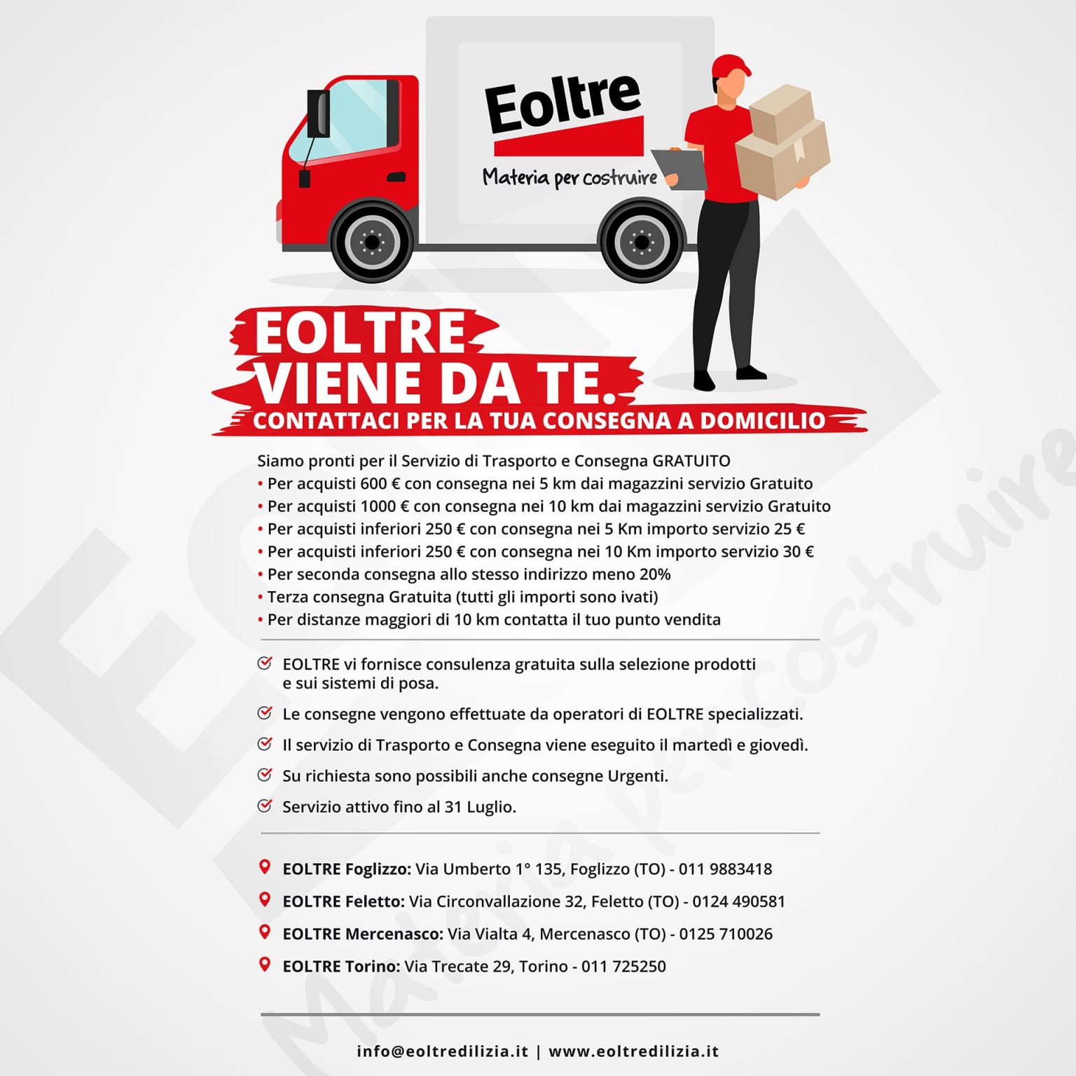 Consegna a casa EOLTRE
