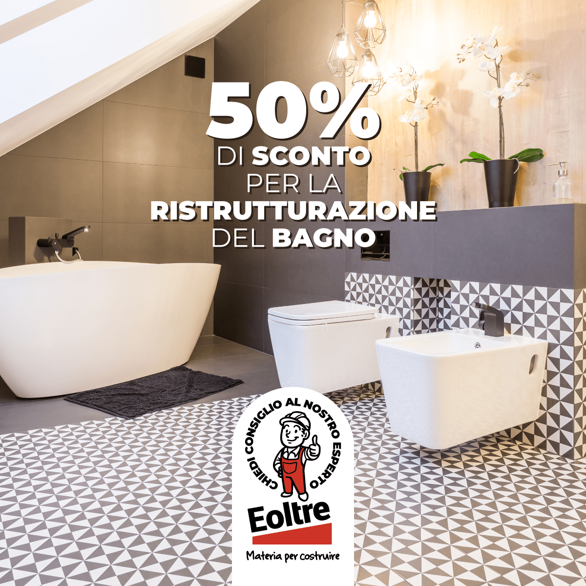 50% di sconto per la ristrutturazione del bagno